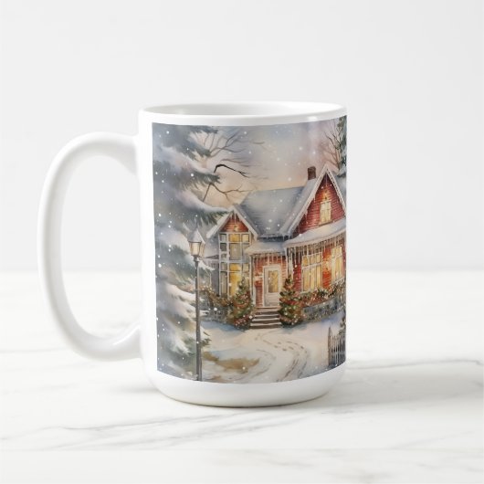  ouderwetse huis kerststal Mok (Links)