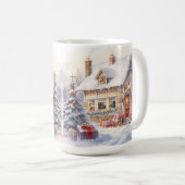  ouderwetse huis kerststal Mok (Voorkant rechts)