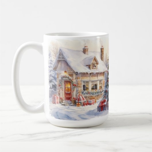  ouderwetse huis kerststal Mok (Links)