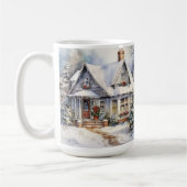 ouderwetse huis kerststal Mok (Links)