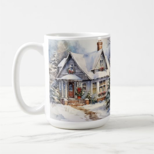 ouderwetse huis kerststal Mok (Links)