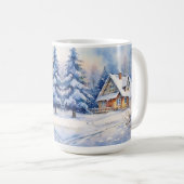 ouderwetse huis kerststal Mok (Voorkant rechts)