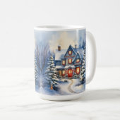 ouderwetse huis kerststal Mok (Voorkant rechts)