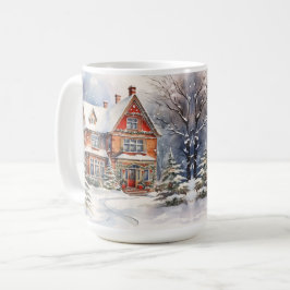  ouderwetse huis kerststal Mok