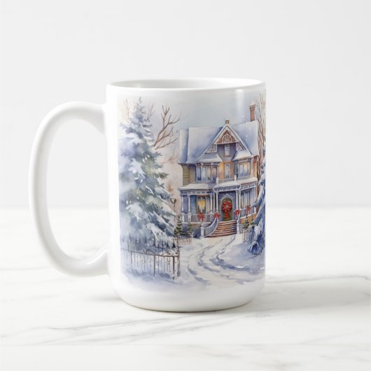  ouderwetse huis kerststal Mok (Links)