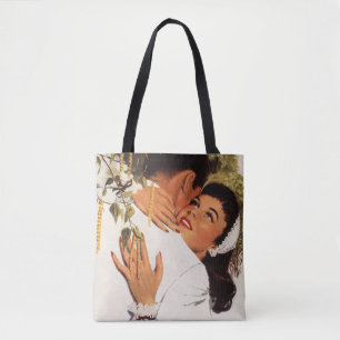 Ouderwetse huwelijksaanzoek, liefde en romantiek tote bag