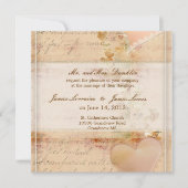 , ouderwetse huwelijksuitnodiging kaart (Voorkant)