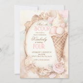 Ouderwetse ijs sociale blos ijscreme kaart (Voorkant)