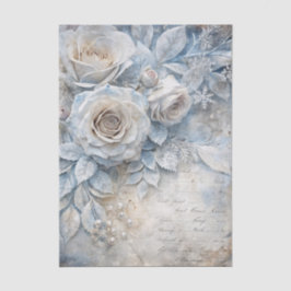 Ouderwetse inspiratie Witte Rozen en Bessen Tissuepapier