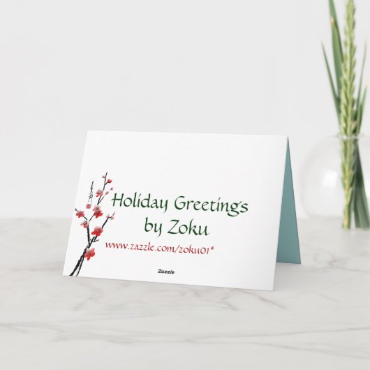 Ouderwetse Japanse kerst Kaarten (Achterkant)