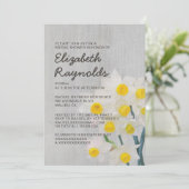 Ouderwetse Jonquil Bruilofts Uitnodigingen (Staand voorkant)