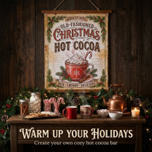 Ouderwetse kerst cacaobord
