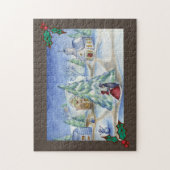 Ouderwetse Kerst Dorp Puzzel (Verticaal)