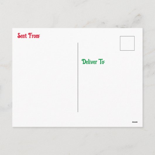 Ouderwetse Kerst Elven Vrolijk en helder Feestdagenkaart (Achterkant)