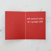 Ouderwetse kerst Kaart met een zwarte kat (Binnen)