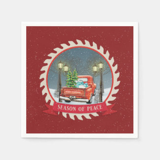 OUDERWETSE KERST RODE TRUCK PAPIER SERVET