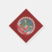 OUDERWETSE KERST  RODE TRUCK PAPIER SERVET (Hoek)