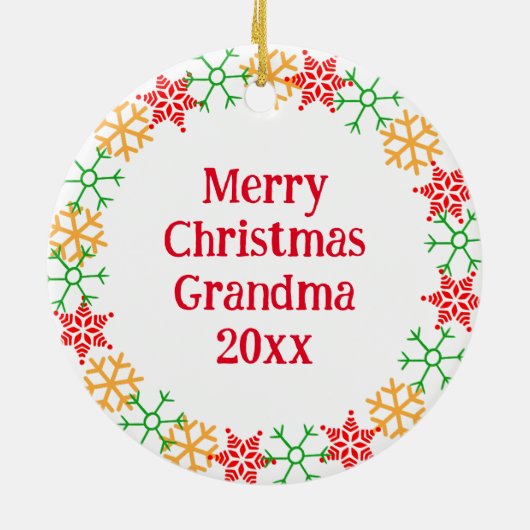 Ouderwetse kerst  rode vrachtwagen keramisch ornament (Achterkant)