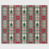 Ouderwetse kerst  rode vrachtwagens cadeaupapier (Vlak)