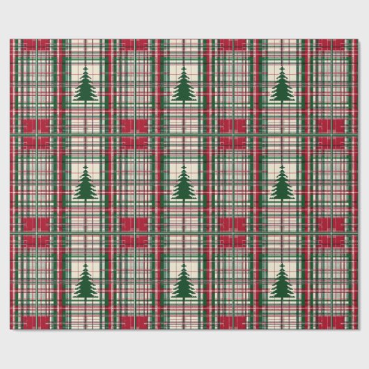 Ouderwetse kerst  rode vrachtwagens cadeaupapier (Vlak)