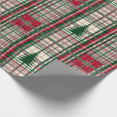 Ouderwetse kerst  rode vrachtwagens cadeaupapier (Hoek)