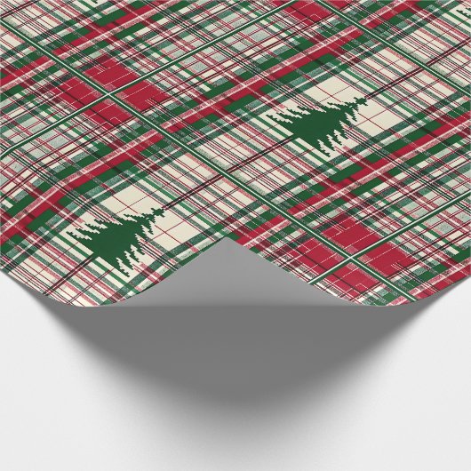 Ouderwetse kerst  rode vrachtwagens cadeaupapier (Hoek)