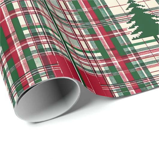 Ouderwetse kerst  rode vrachtwagens cadeaupapier (Rol Hoek)