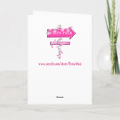Ouderwetse Kerst Roze Elf Feestdagen Kaart (Achterkant)