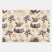 Ouderwetse Kerst Sfeervol Inpakpapier Vel (Voorkant 3)