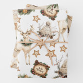 Ouderwetse Kerst Sfeervol Inpakpapier Vel (In situ)