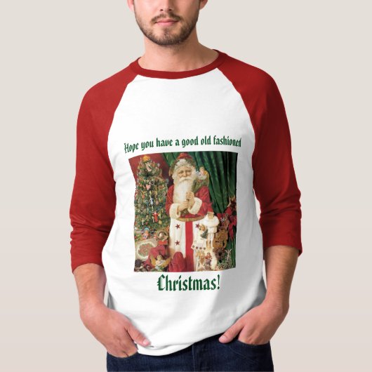 Ouderwetse kerst T-shirt (Voorkant)