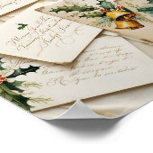 Ouderwetse kerst Wenskaarten Print (Hoek)