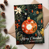 Ouderwetse Kerstbal Digitale Groet Feestdagenkaart