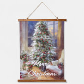 Ouderwetse kerstboom hangend wandkleed (Voorkant)
