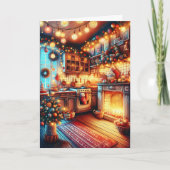 Ouderwetse kerstgroeten kaart (Voorkant)