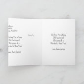 Ouderwetse kerstgroeten kaart (Binnen)