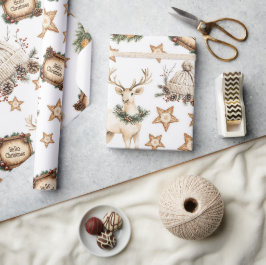 Ouderwetse Kerstherten Cadeaupapier