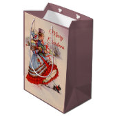 Ouderwetse Kerstinkopen Medium Cadeauzakje (Achterkant Gekanteld)