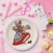 Ouderwetse kerstinkopen papieren Borden Papieren Bordje (Feest)