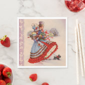 Ouderwetse kerstinkopen servet (Insitu)