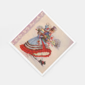 Ouderwetse kerstinkopen servet (Hoek)