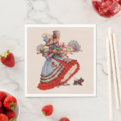 Ouderwetse kerstinkopen servet (Insitu)