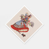 Ouderwetse kerstinkopen servet (Hoek)