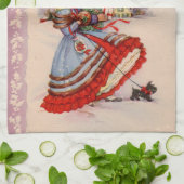 Ouderwetse kerstinkopen theedoek (Gevouwen)