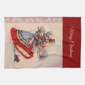 Ouderwetse kerstinkopen theedoek (Horizontaal)