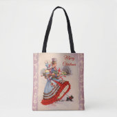 Ouderwetse kerstinkopen tote bag (Voorkant)