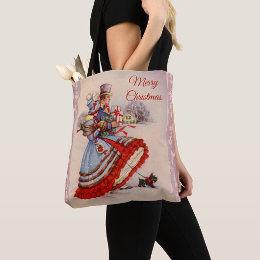 Ouderwetse kerstinkopen tote bag (Dichtbij)