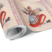 Ouderwetse kerstinpakpapier cadeaupapier (Rol Hoek)
