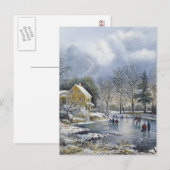 Ouderwetse Kerstkaart Feestdagenkaart (Voorkant / Achterkant)