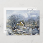 Ouderwetse Kerstkaart Feestdagenkaart (Voorkant / Achterkant)